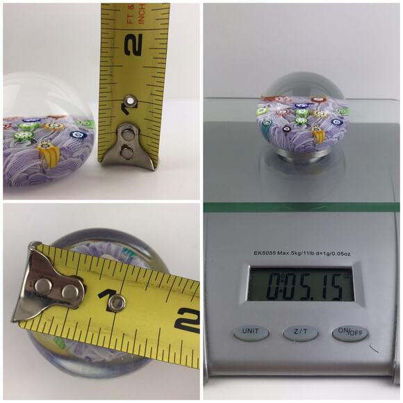 Perthshire PP47 1985 Millefiori Picture Cane Cat Bird Amethyst Paperweight Cert - Picture 9 of 16